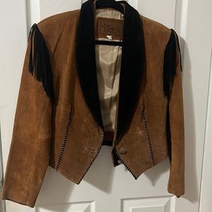 Leather/suede jacket with vest